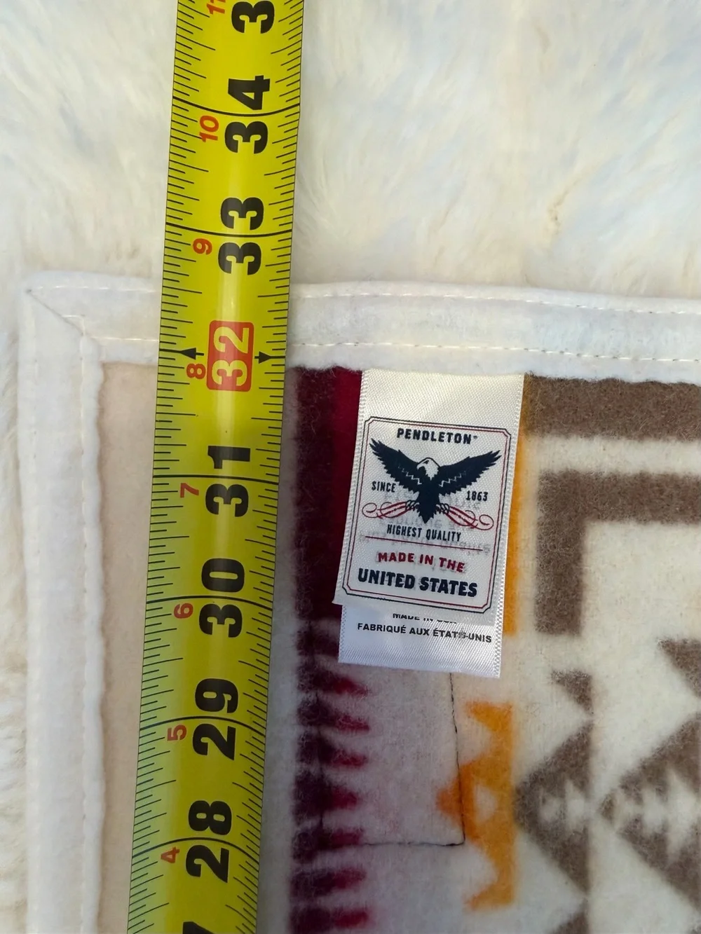 Pendleton Beaver State Wool Chief Joseph Southwest Pattern Baby Blanket